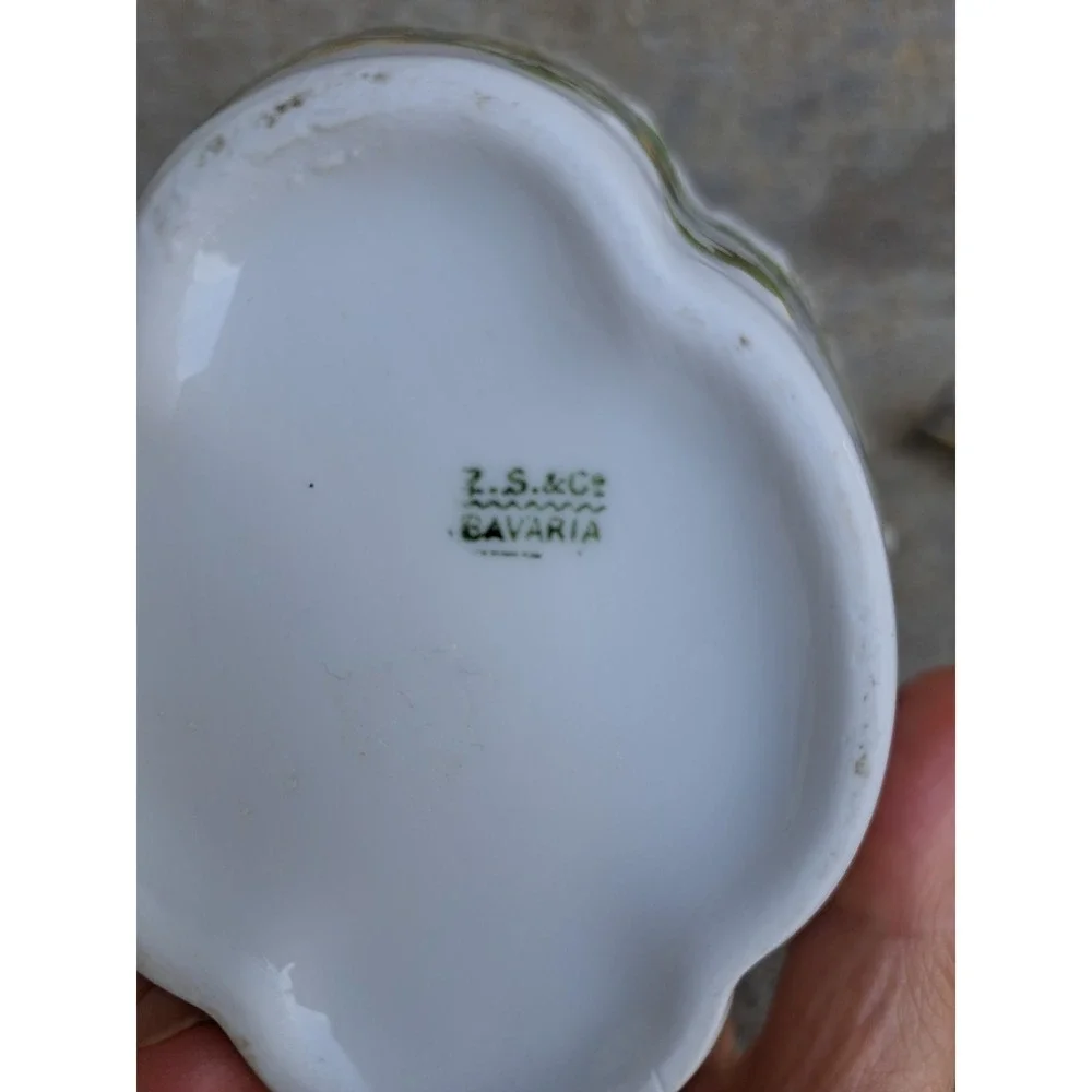 Vintage Collectible Z. S & Co Bavaria Porcelain Flower Basket